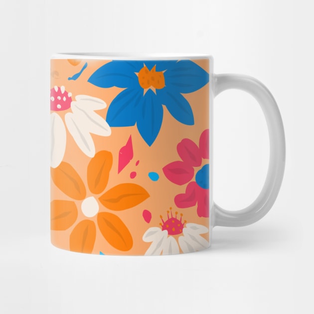 Scandinavian Summer Colorful Spring Flowers by jodotodesign